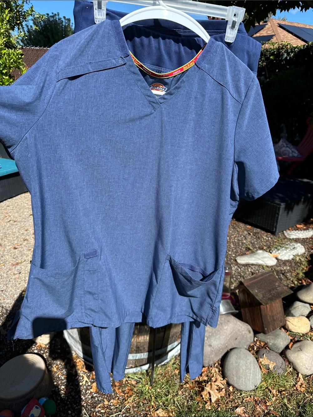 Dickies woman’s scrub set ceil Blue Scrub Top and pants